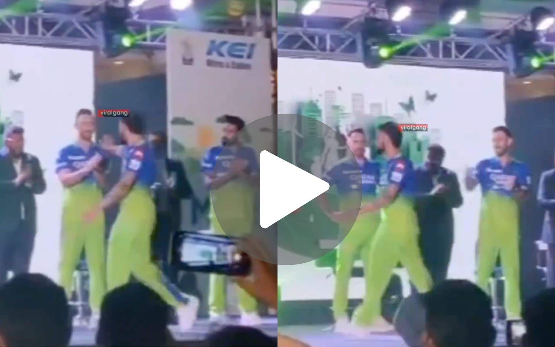 [Watch] Maxwell Gives Virat Kohli A Massive Applause As RCB Unveils Green Jersey For IPL 2024